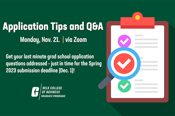 Application Tips and Q&A Nov. 21 via Zoom