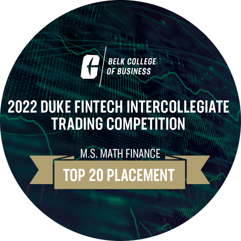 M.S.in Math Finance Students Compete in FinTech Trading Competition