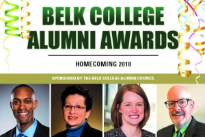 2018 Belk College Alumni Awards graphic