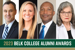 Belk College presents prestigious awards to alumni, honorary alumna