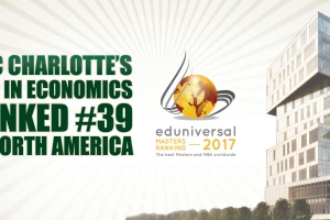 UNC Charlotte M.S. in Economics ranked #39 in North America by Eduniversal