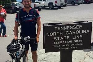 Real estate student bikes across the country to help build affordable housing