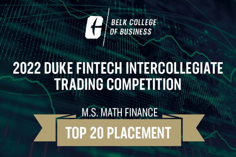 Duke Math Competition M.S. in Math Finance students compete in Duke FinTech Trading ...