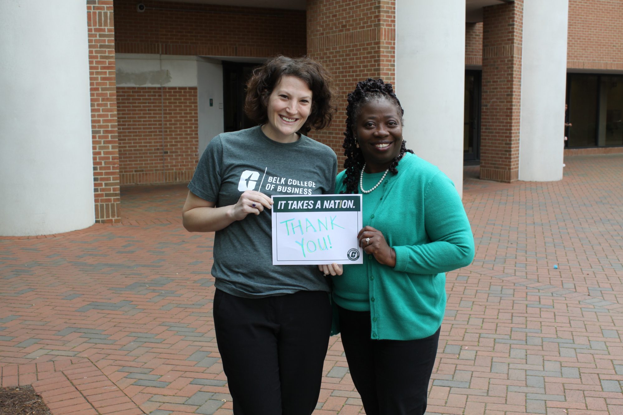 Belk College Niner Nation Gives ambassadors Allison Sigmon '08 and Dr. Jackie Robinson