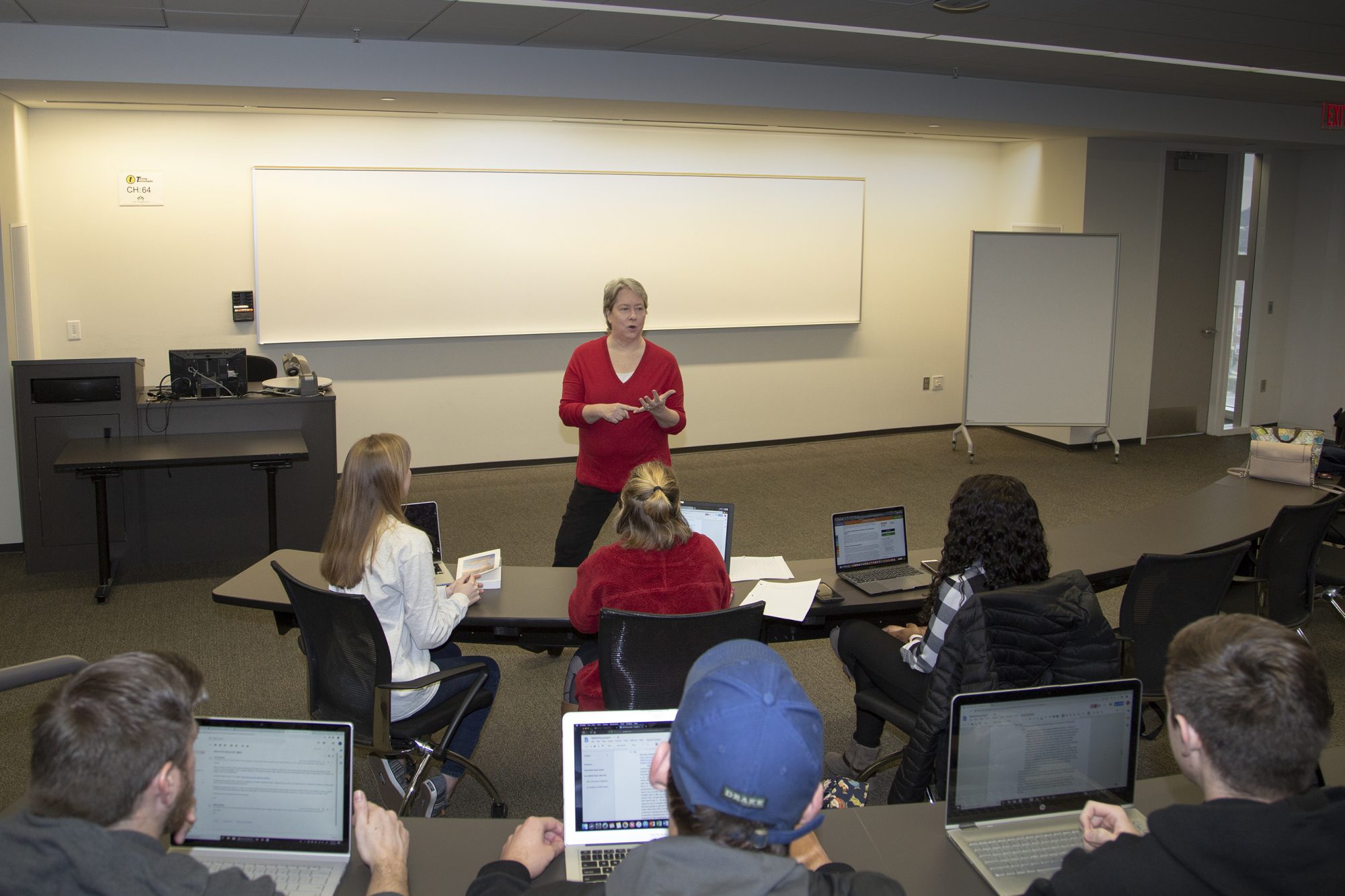 Carol Stivender in M.S. in Management classroom