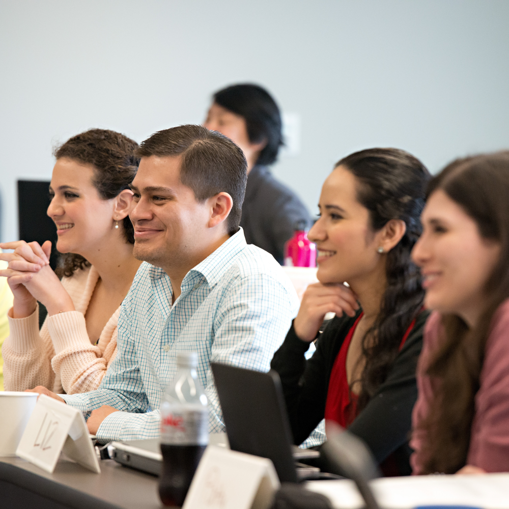 Closeup of students in a classroom 