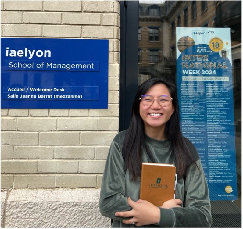 Online MBA Ambassador, Jade Hanafin ’24 at the iaelyon School of Management