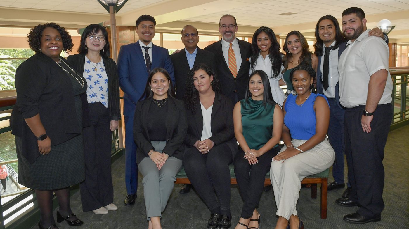 CEO of Bojangles, Jose Armario, with Belk College of Business studnets