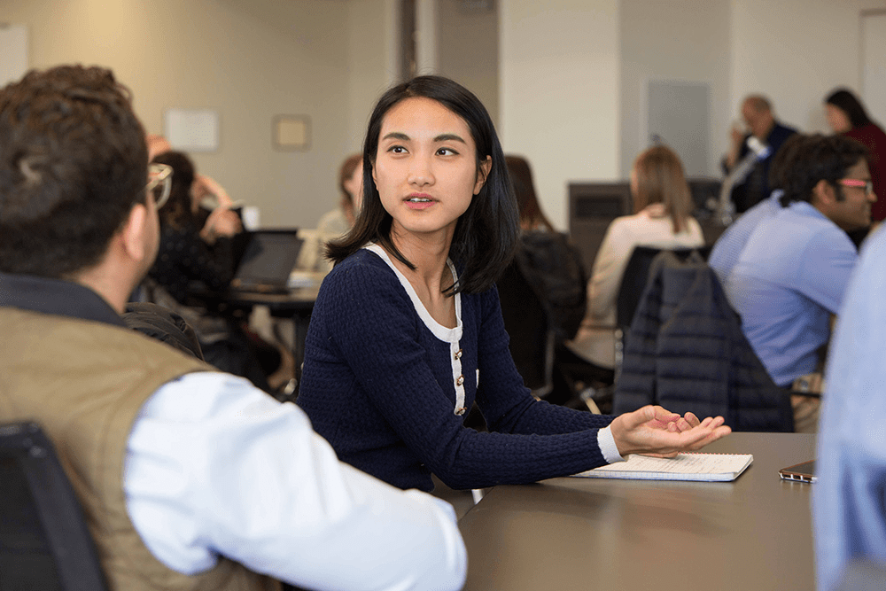 Charlotte MBA students in class