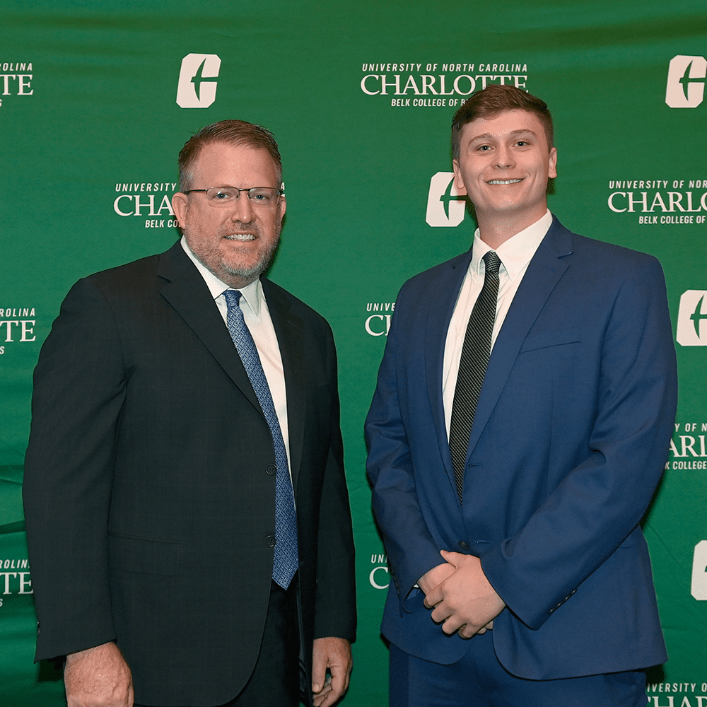 Darin Stafford '94 and award presenter Isaac Nechvata