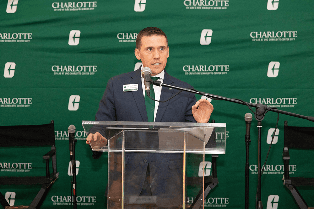 Dr. Brad Yeckley, executive director of the Belk College of Business’s Center for Entrepreneurship and Innovation, of which CO-LAB is part.