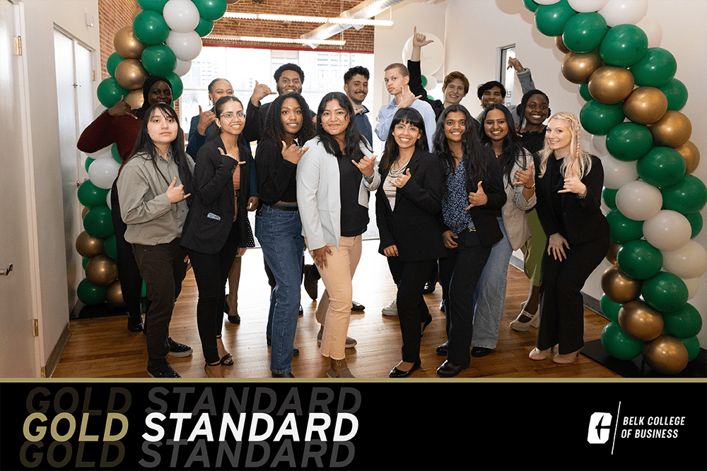 Prior to CO-LAB's grand opening event, five teams of Belk College of Business and College of Computing and Informatics scholars participated in the student competition. 