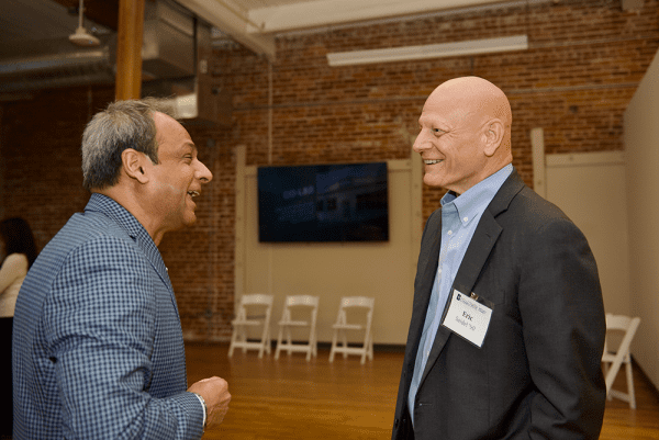 Professor Al Ghosh and Board of Advisors member Eric Seidel '90