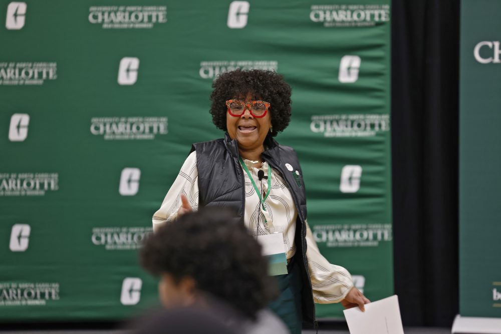 Frenchie Wilson Brown '91, SVP, Business Engagement Manager, Consumer Anti-Money Laundering at Bank of America, presents the keynote at the 2025 CONNECT Leadership Development Summit.