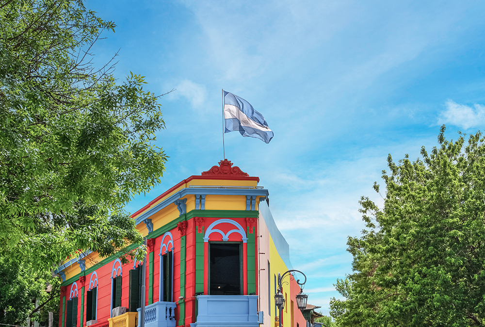 colorful building in Buenos Aires, Argentina